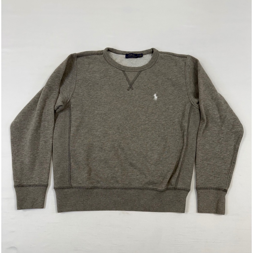 Polo Ralph Lauren Womens Heather Gray Crewneck Sweatshirt Pony Logo Size M